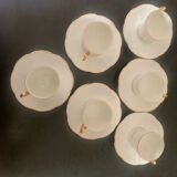 Set of 6 coffee cups and saucers