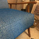 Vintage bench compatible for outdoor use.