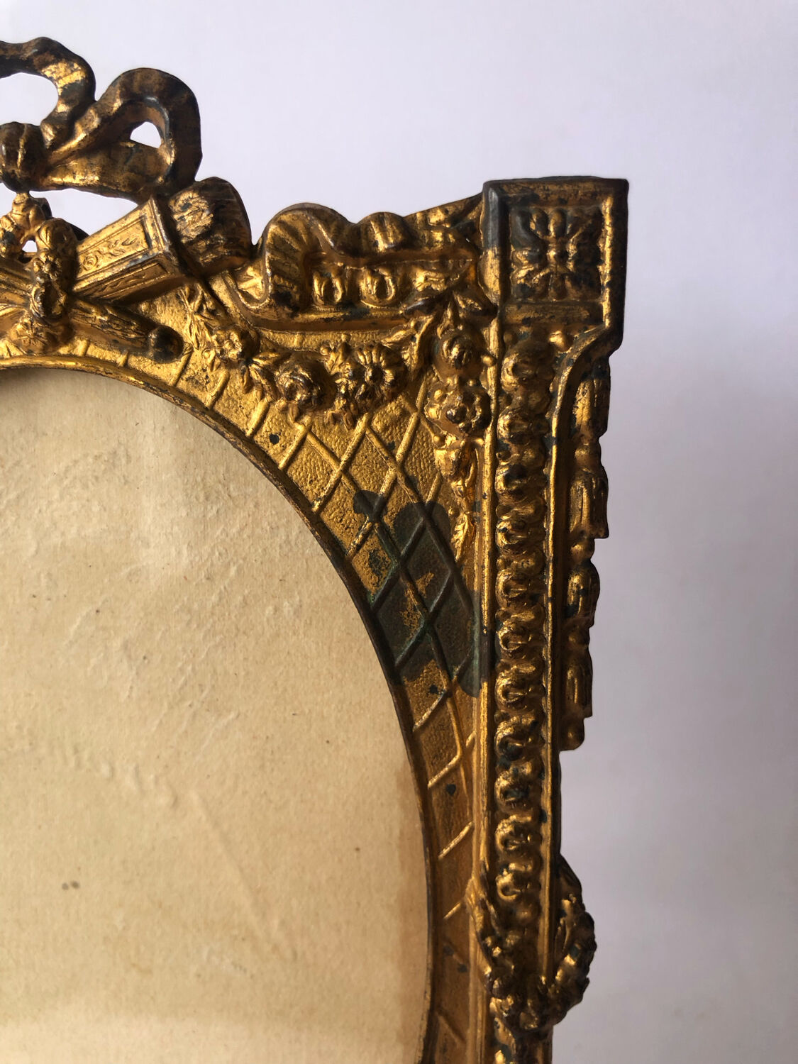 Golden metal photo frame