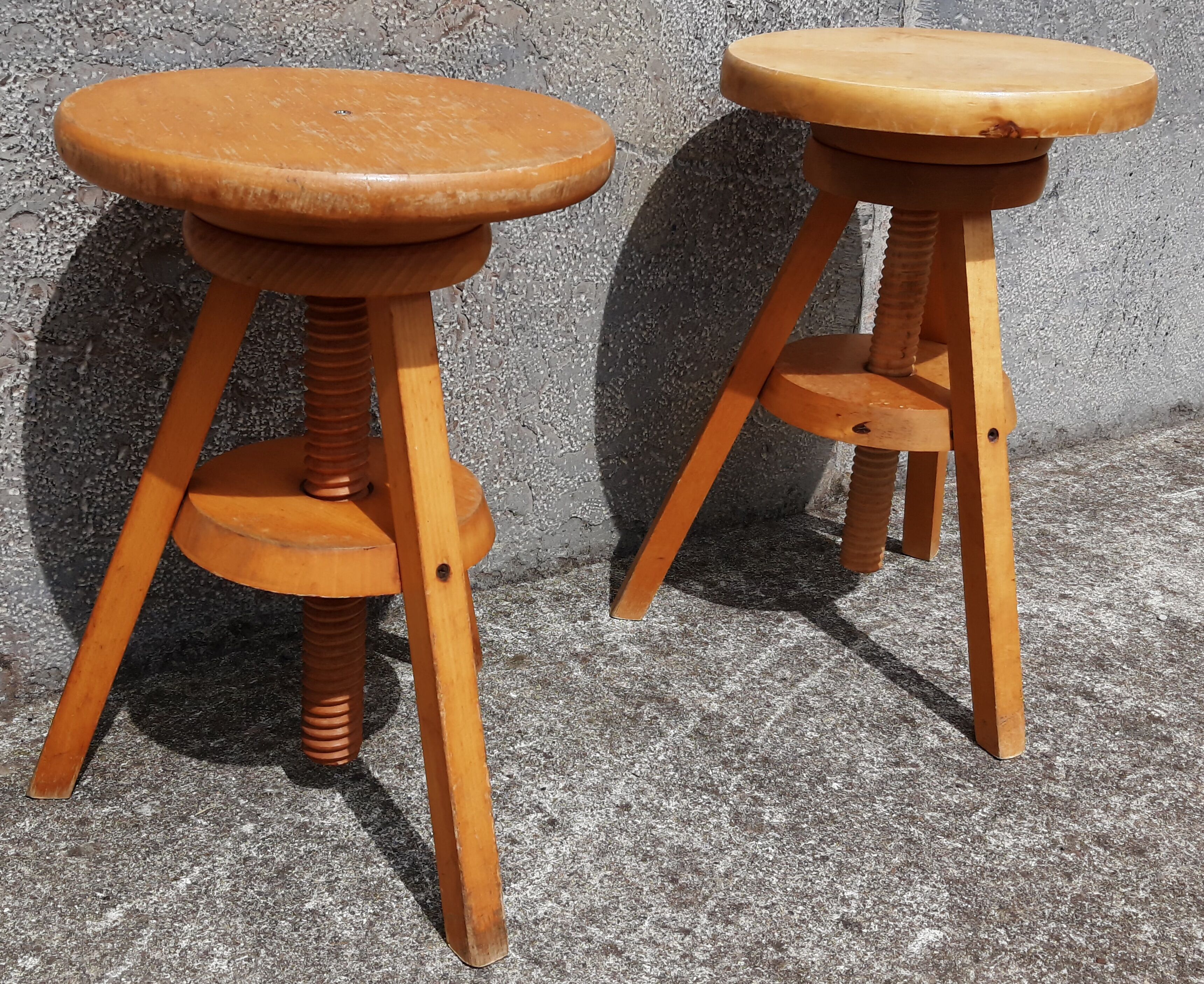 Pair of screw stools