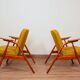 Pair of armchairs natural wool doré 1960 