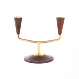 Teak candlestick, Danish design, 1970s, made in Denmark
