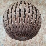 Wicker ball pendant light 1960