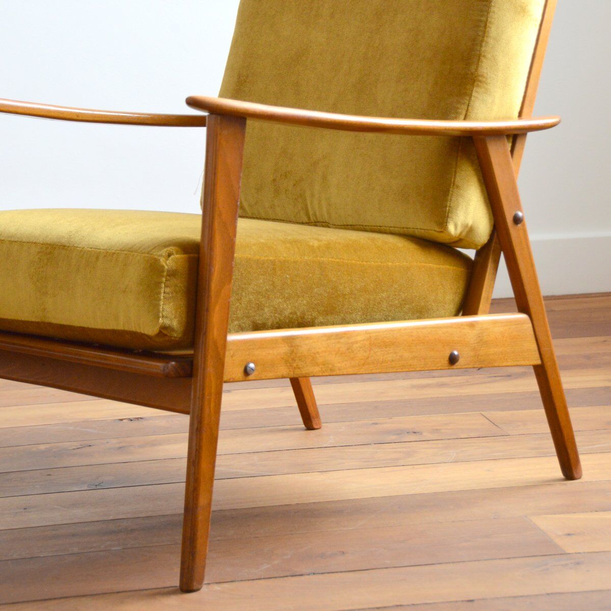 Pair of Scandinavian teak armchairs 1960s