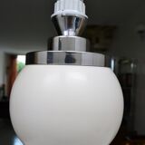 Delmas lamp base in white metal and chrome from the 70s