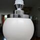 Delmas lamp base in white metal and chrome from the 70s