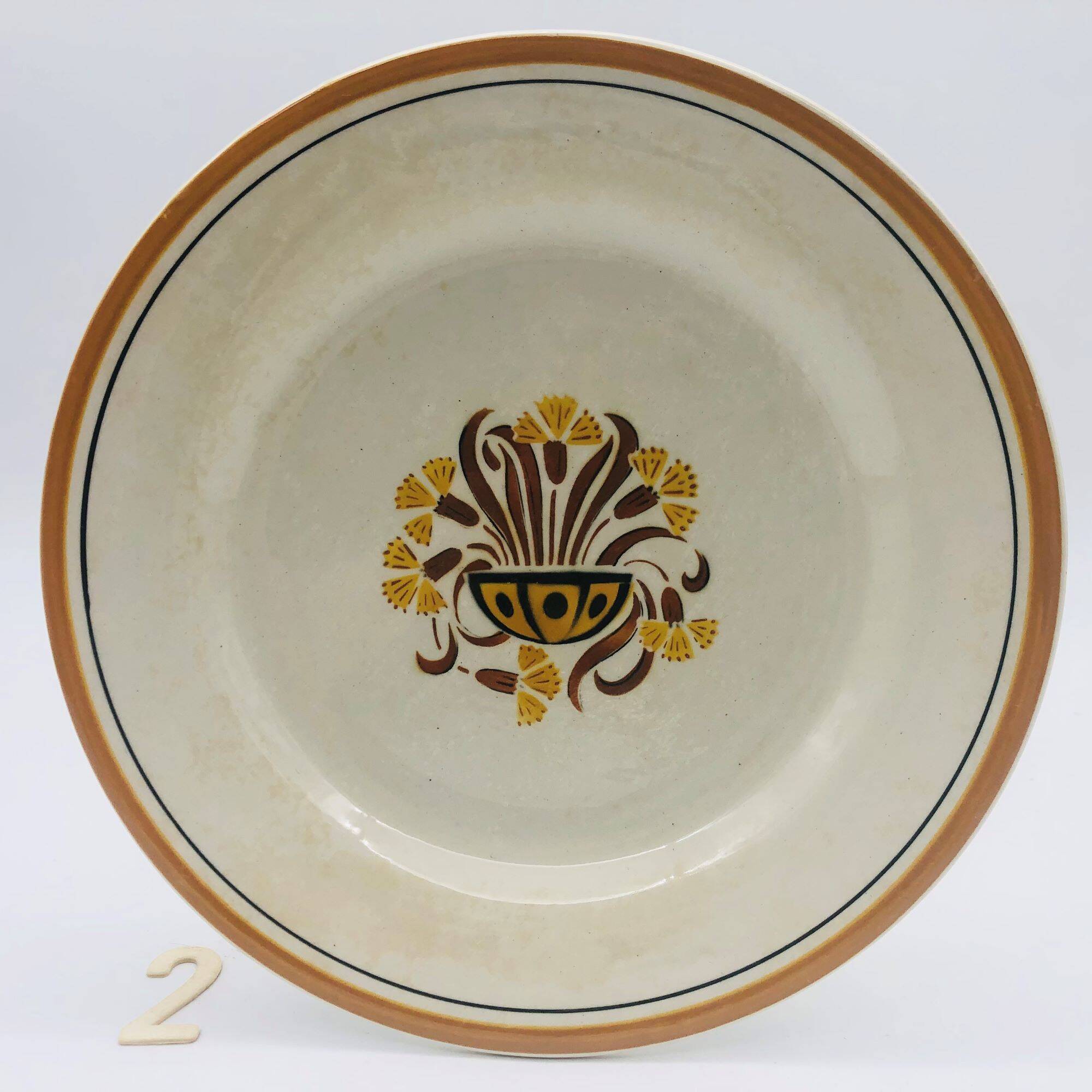 6 Dinner Plates, Creil and Montereau – Carnation model.