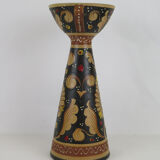 Deruta Santucci vase hand-painted terracotta signed numbered vintage Italy VA2