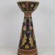 Deruta Santucci vase hand-painted terracotta signed numbered vintage Italy VA2
