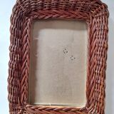 Wicker framed photo frame