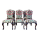 Suite de 6 chaises anglaises en velours