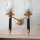 Pair of vintage 50s wall lights, 2 sconces