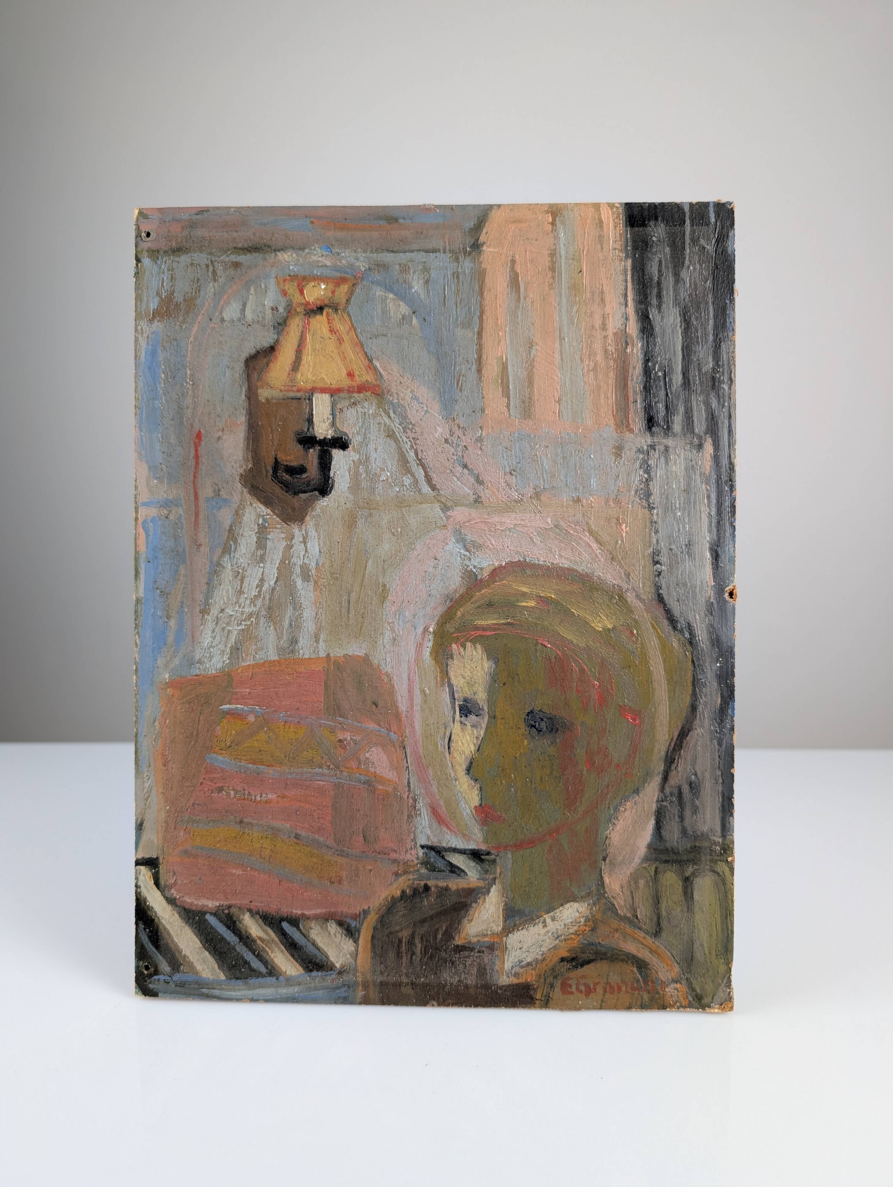 Oil on Board by Einar Granum, Norway, 1950s