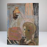 Huile sur panneau par Einar Granum, Norvège, années 1950