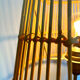 Lampe cristal et rotin vintage