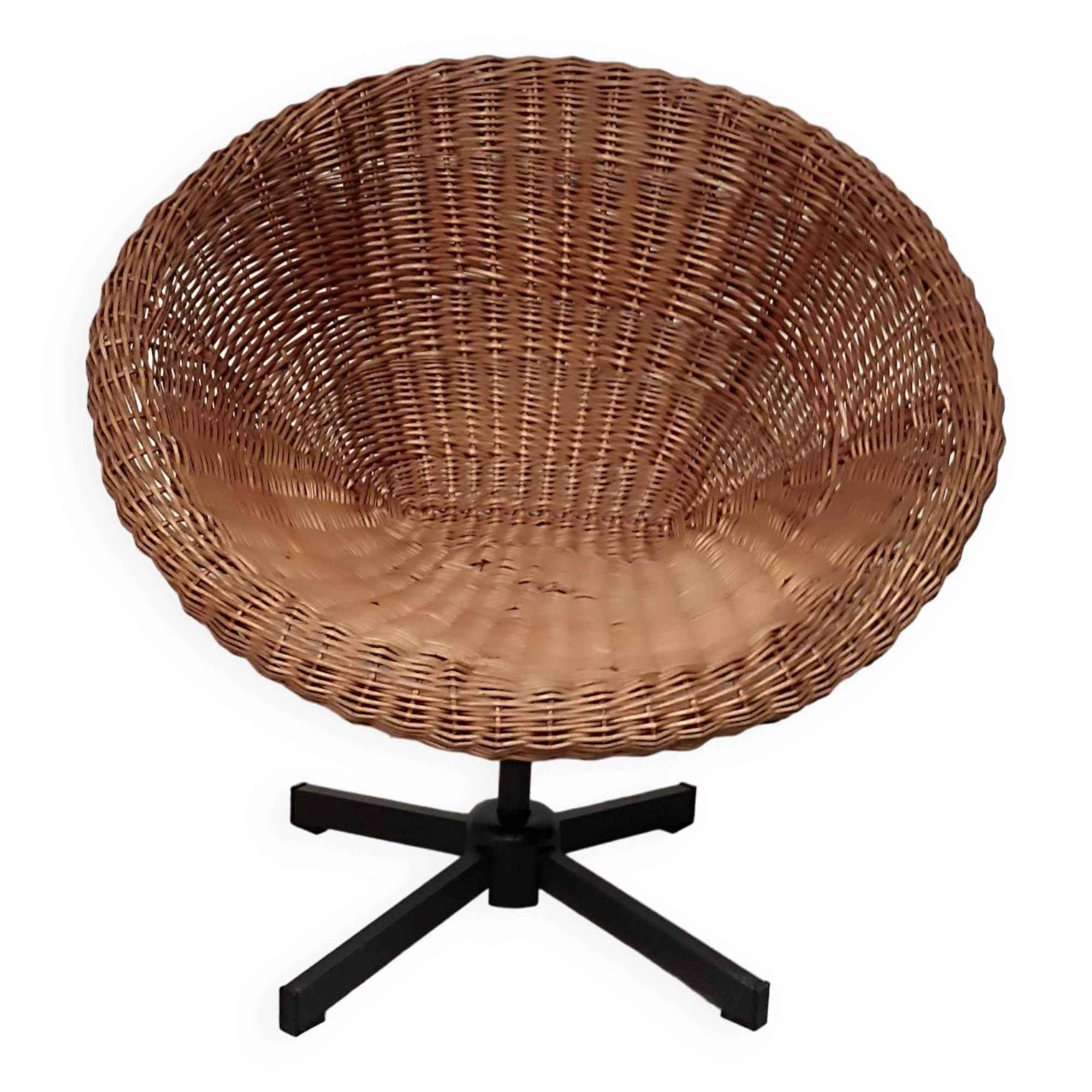 Fauteuil corbeille osier
