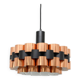 Copper lamp designed by Wener Schou for Coronell Elektro, 1970s