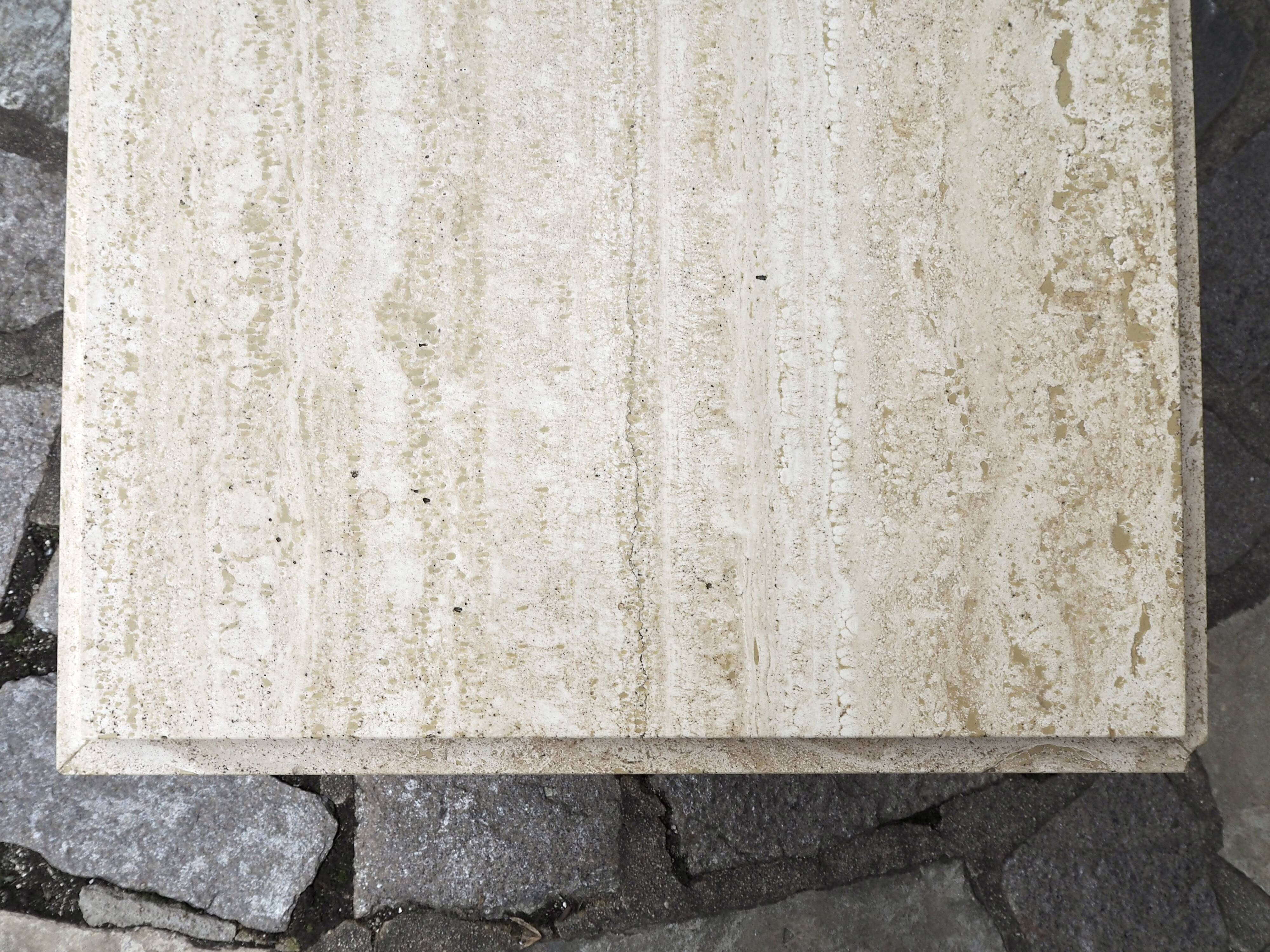 Travertine coffee table