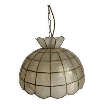 Lustre en coquille de capiz vintage