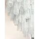 Oversized Veined White Alabastro “Tronchi” Murano Glass Chandelier by Simoe