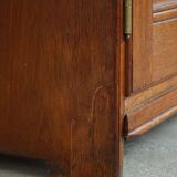 Rare high cabinet in teak by Martin Nyrop for Rud. Rasmussen, Denmark, early 20th century.
