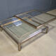 Table basse vintage à plateau coulissant, années 1970