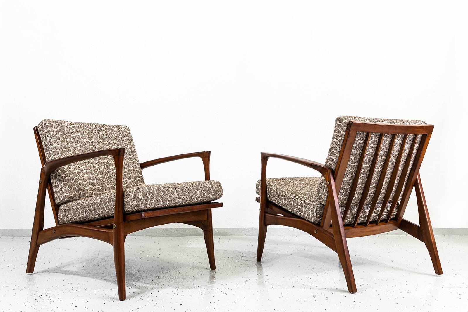 Vintage scandinavian armchairs, Denmark, 60s, Set Of 2