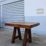 Table en chêne massif, éditée par Mobichalet, Belgique, 1950