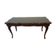 Table Chippendale en acajou XXème avec piano en noyer en verre trempé fumé
