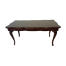 Table Chippendale en acajou XXème avec piano en noyer en verre trempé fumé