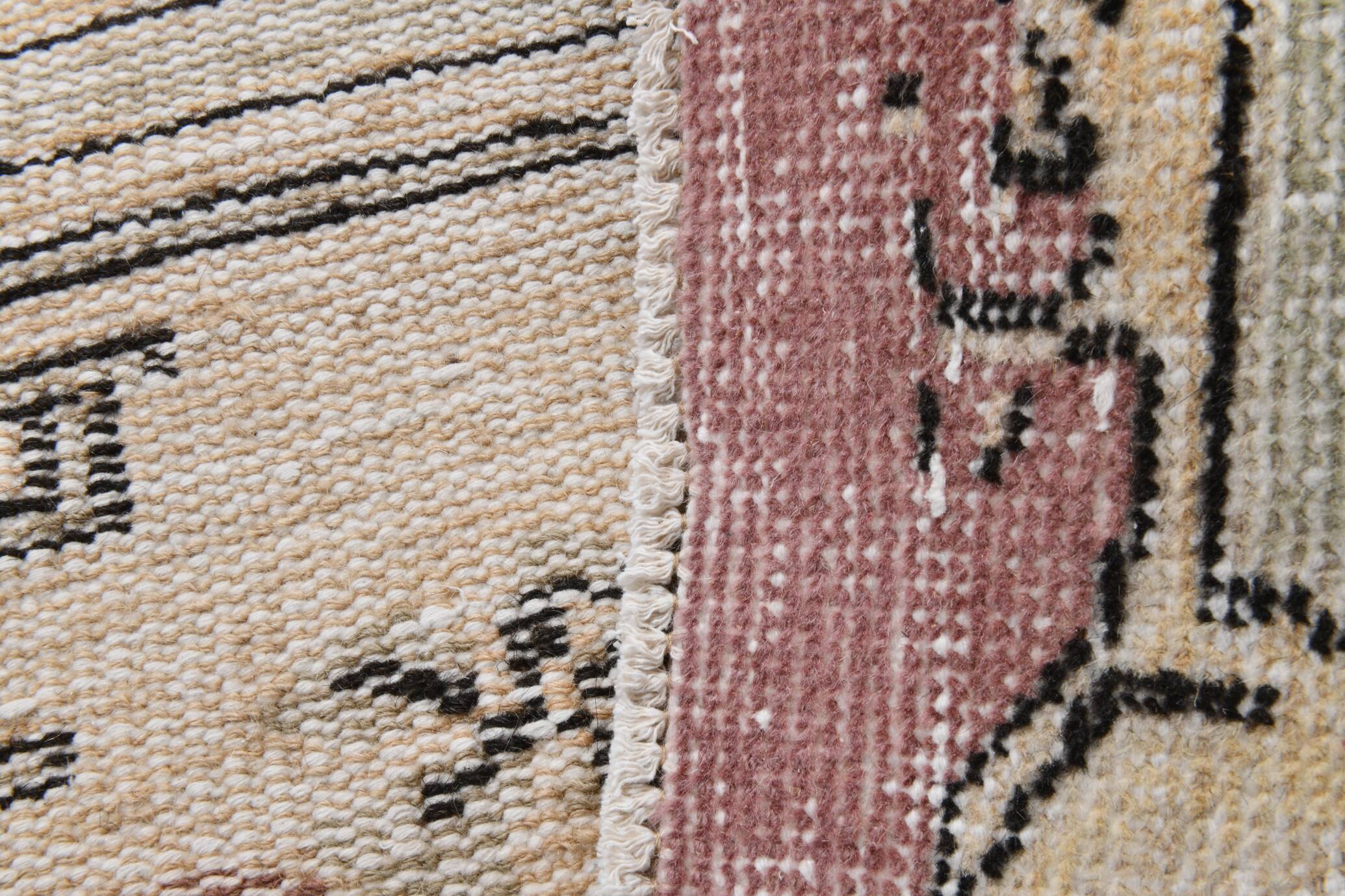 Rare Tapis Vintage Anatolie | Rose Antique & Crème Floral Rug, 185x314 Cm