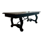 Table basse Renaissance espagnole en bois sculpté
