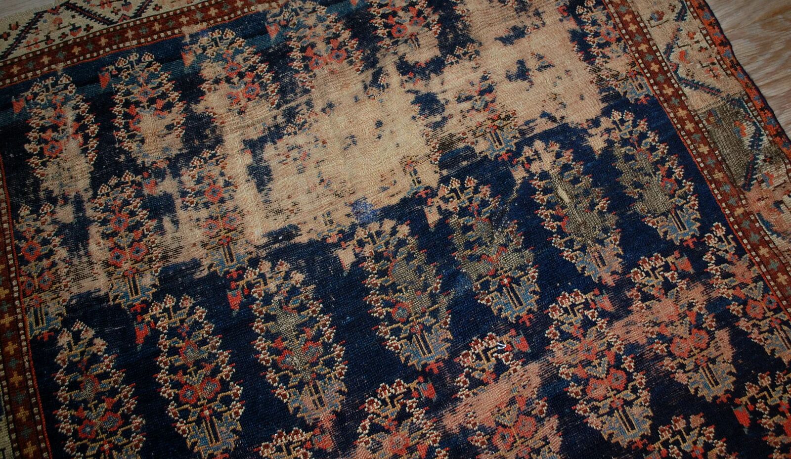 Tapis couloir antique fait main collectible du Nord-Ouest persan 5,2' x 10,7' (158 cm x 326 cm) années 1830 - 1B549