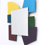 Colored Mirror with an Irregular Shape in the Style of Ettore Sottsass