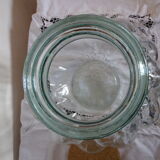 Bonbonne ou grand pot verre forme citrouille ; 7 litres, couvercleliège