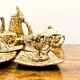 Rare Vallauris ceramic coffee service Sculptural design and u enamel