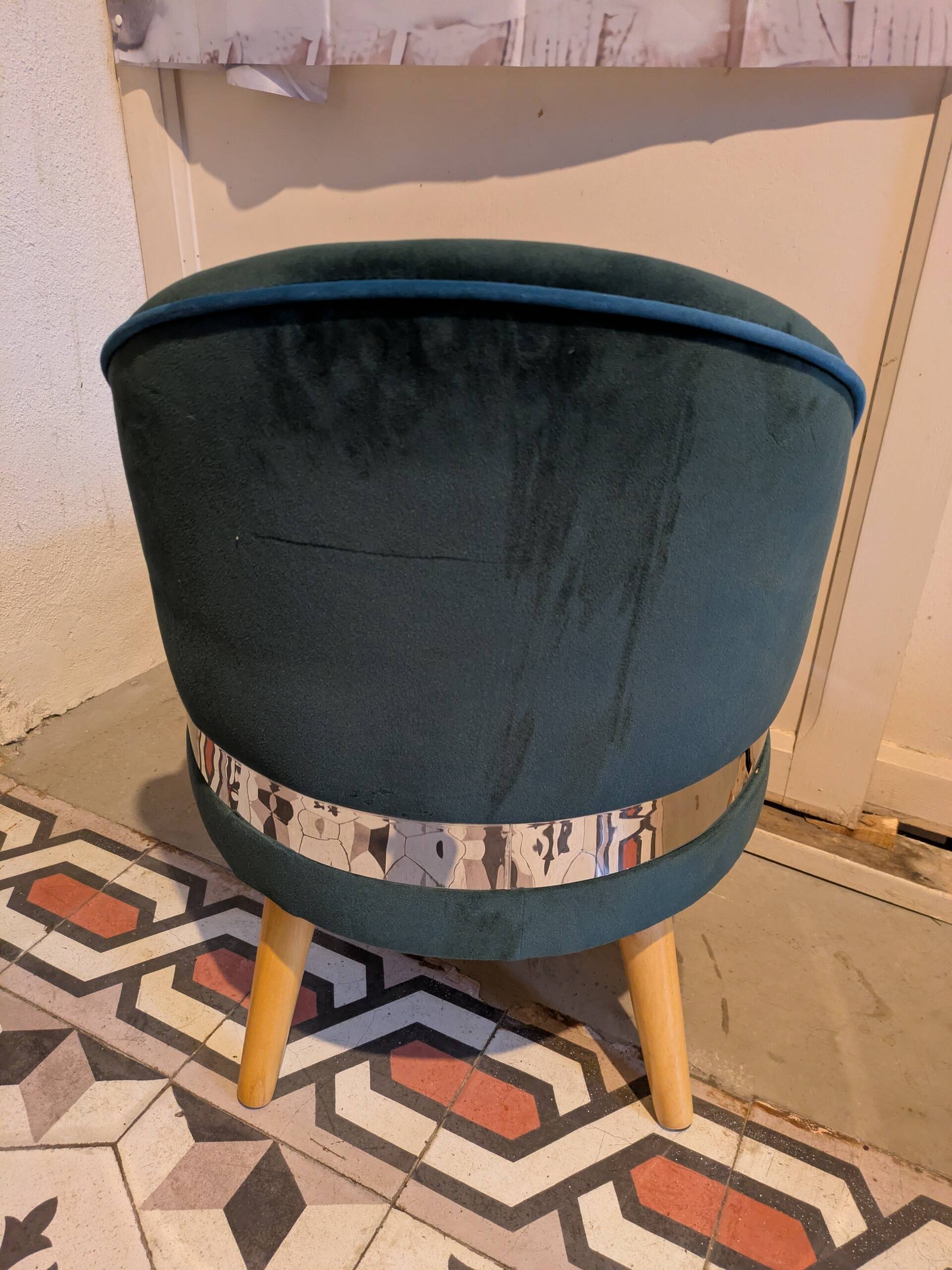 MINI CHAIRS in wood and velvet