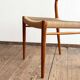 Set of 4 chairs #75 in teak by Niels O. Møller, JL Moller, Mid Century