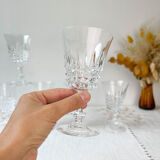 6 Arques crystal red wine glasses, Tuileries model