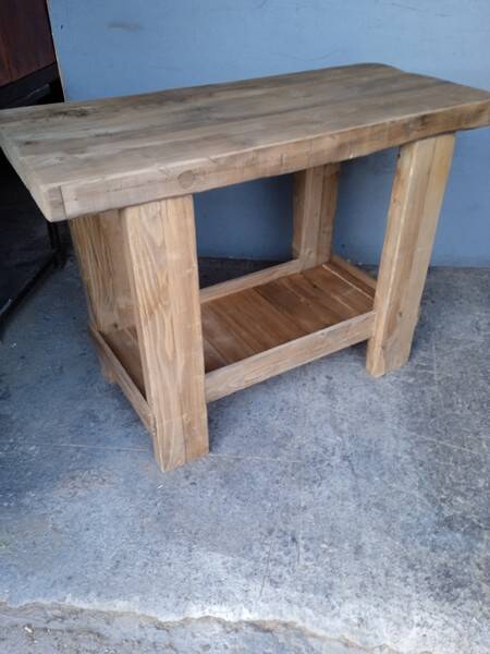 Workbench 119cm old solid wood
