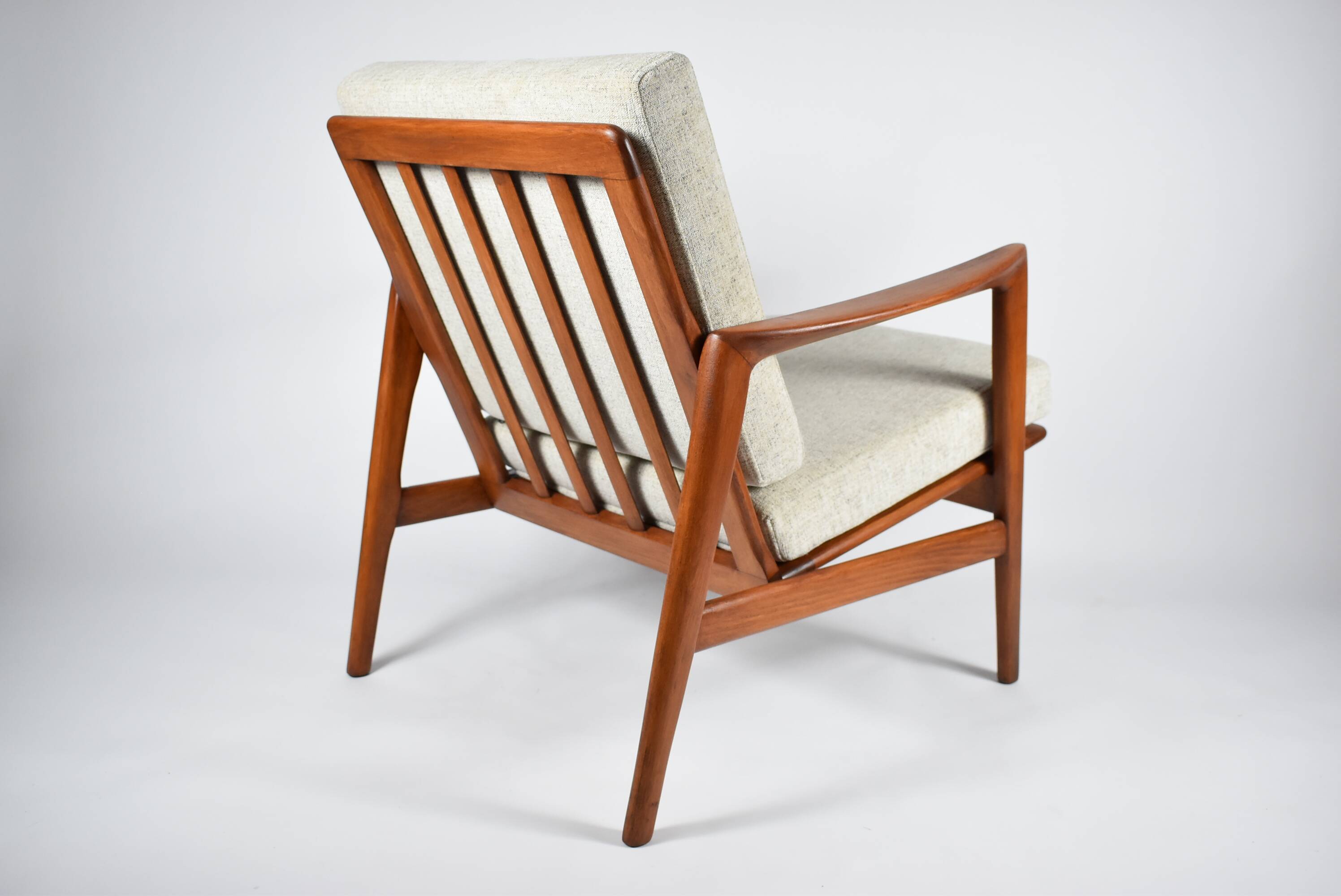 Original armchair fully restored, Scandinavian icon of 60s