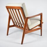 Original armchair fully restored, Scandinavian icon of 60s