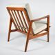 Original armchair fully restored, Scandinavian icon of 60s