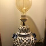 Openwork lamp foot Faïencerie d'Art de Malicorne