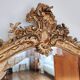 Large gilded mirror louis XV rockery  142x99cm
