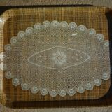 Vintage fiberglass top, lace pattern, vintage 1970s