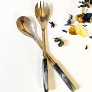 Couverts de service en inox et bakélite, Guy Degrenne