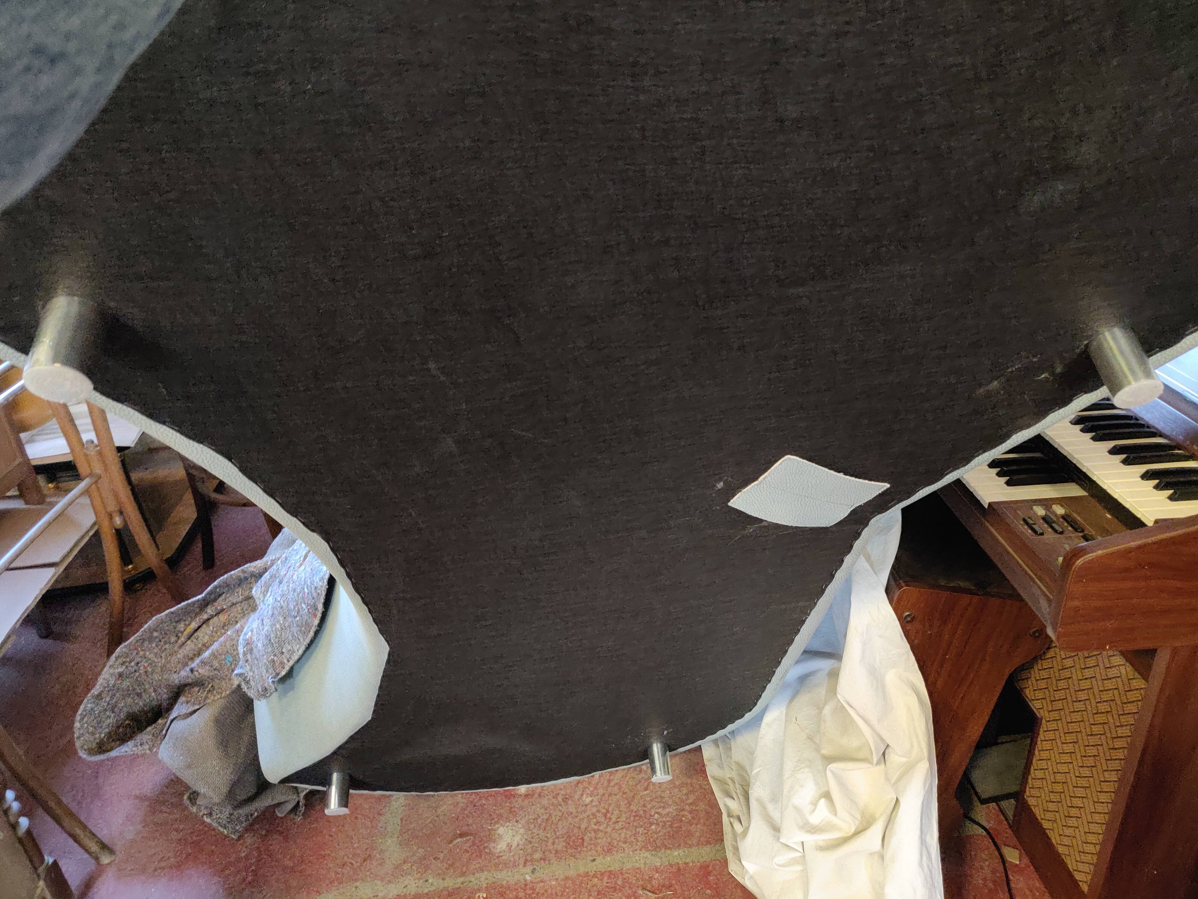 Canape design roche bobois blue leather