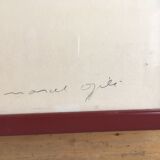 Lithograph Elongated in sanguine by Marcel Gili