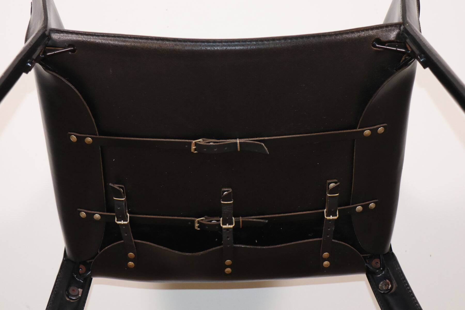 Fauteuil vintage en cuir noir - Années 80